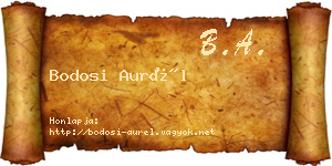 Bodosi Aurél névjegykártya
